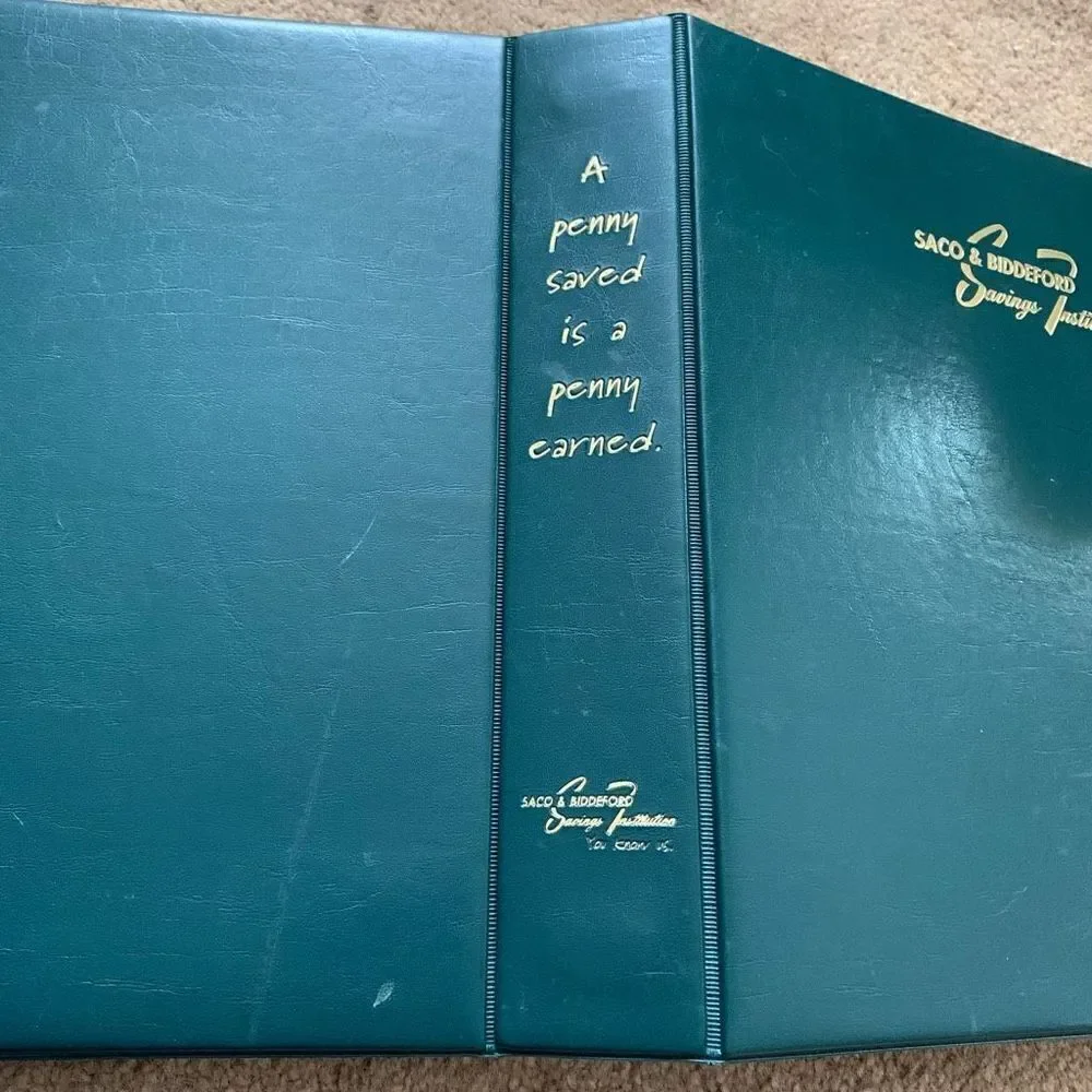 Saco & Biddeford Savings Institution Vintage 3 Ring Binder